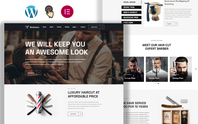 Rockstars – Tema De Luxo Para Salao E Barbearia Rockstars – Tema De Luxo Para Salao E Barbearia - Temas Wordpress Salão De Beleza