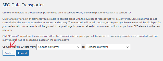 O Plugin Verificará Quantos Posts, Páginas E Outros Tipos De Conteúdo Possuem Metadados Compatíveis Para A Migração.