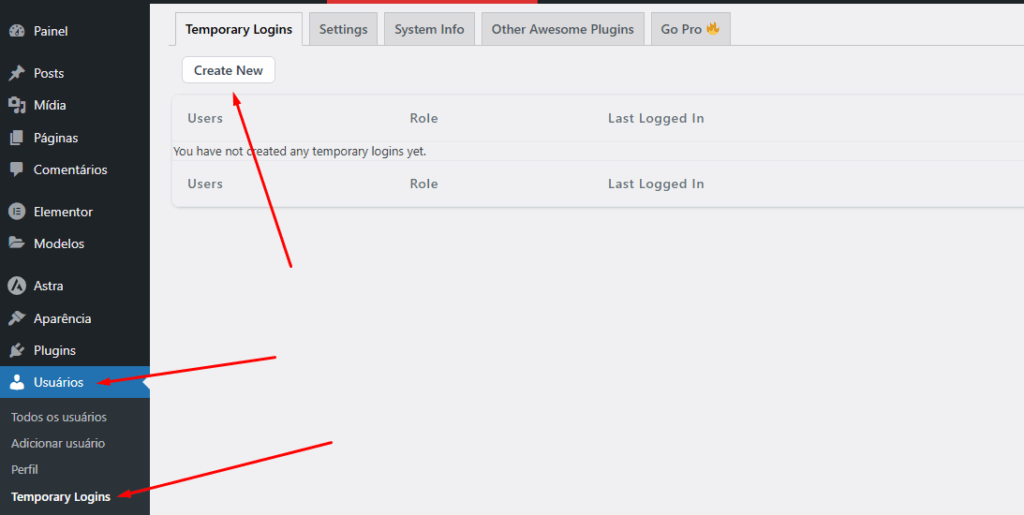 Criando Um Usuario Temporario No Plugin Temporary Login Without Password No Wordpress 1 - Criar Usuário Temporário Wordpress Sem Senha
