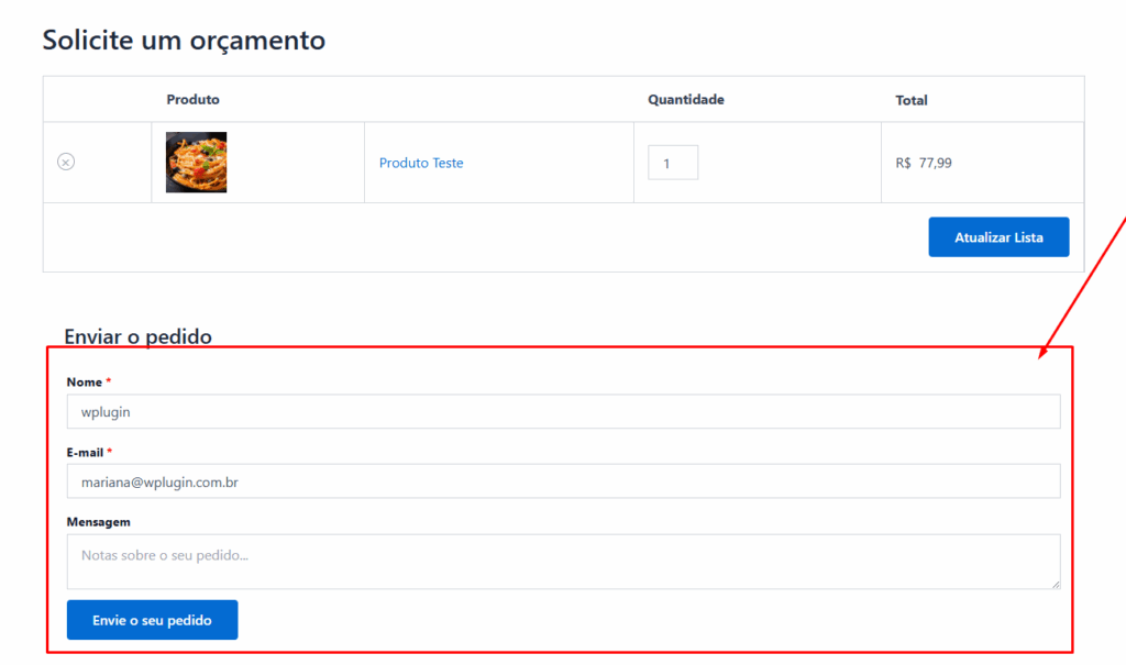 Formulario De Orcamento Adicionado Pelo Plugin Yith Request A Quote For Woocommerce Formulario De Orcamento Adicionado Pelo Plugin Yith Request A Quote For Woocommerce - Woocommerce Modo Catálogo