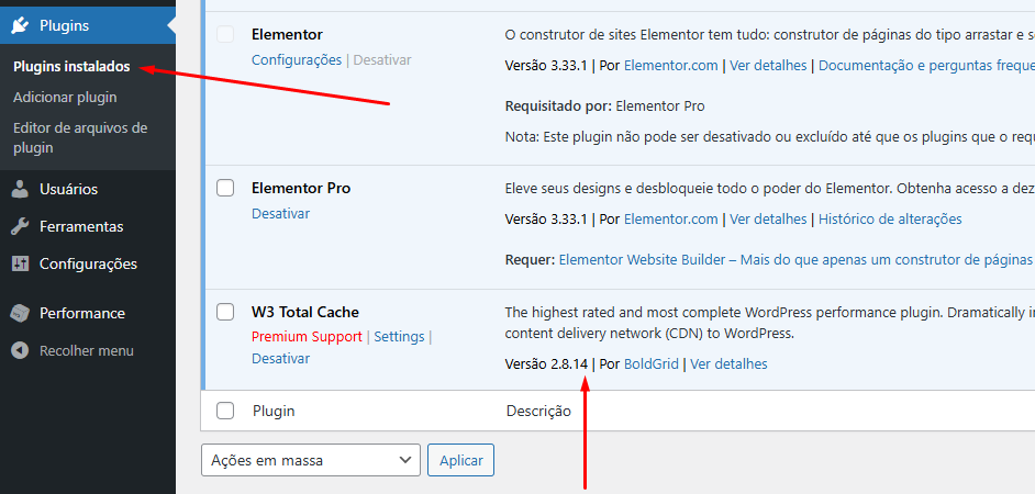 Painel Do Wordpress Indicando A Necessidade De Atualizacao Do Plugin W3 Total Cache Para A Versao Segura Painel Do Wordpress Indicando A Necessidade De Atualizacao Do Plugin W3 Total Cache Para A Versao Segura - Falha Crítica No W3 Total Cache