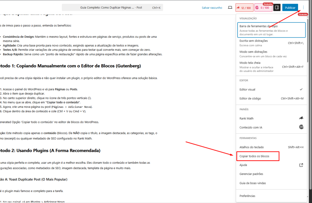 Duplicando Posts Atraves Da Opcao De Copiar Blocos Do Gutenberg Wordpress Duplicando Posts Atraves Da Opcao De Copiar Blocos Do Gutenberg Wordpress - Duplicar Páginas E Posts No Wordpress