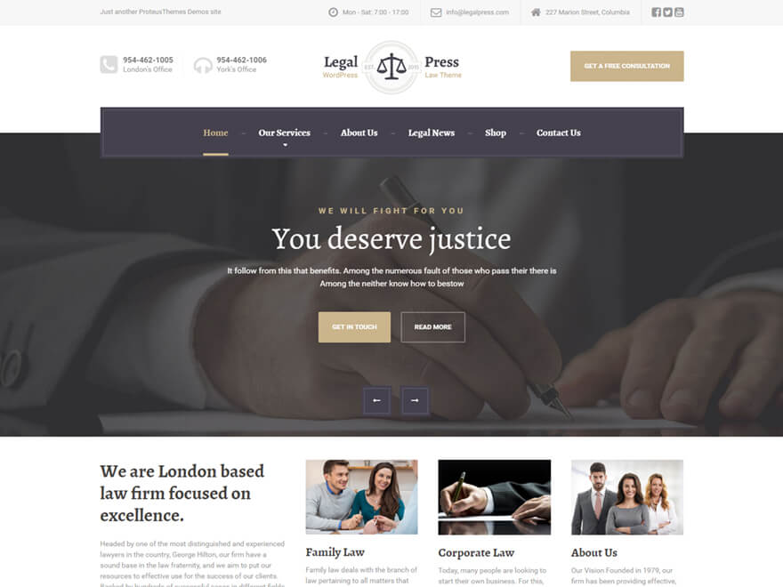 Legalpress Tema Wordpress Para Escritorios De Advocacia - Temas Wordpress Para Advogados