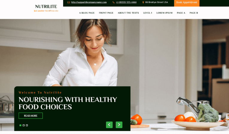 Nutrilite - Melhores Temas Wordpress Para Saúde